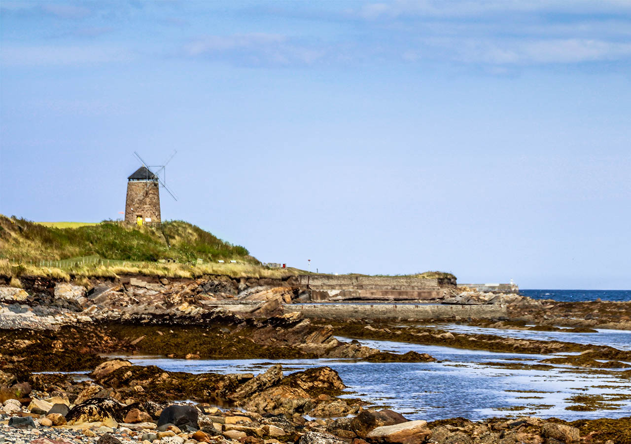 St Monans Windmills on the Fife Coastal Path