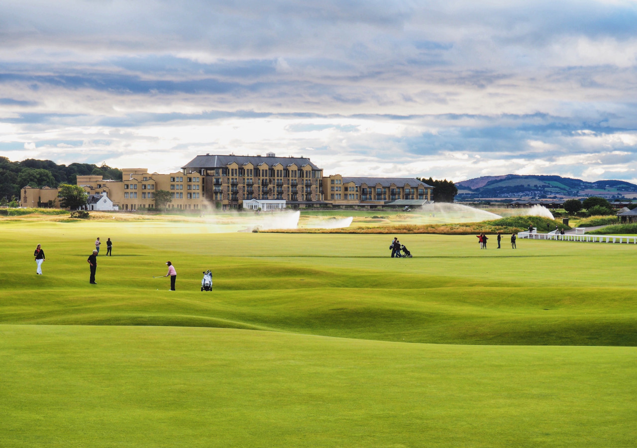 The Old Course golf course on St Andrews Links