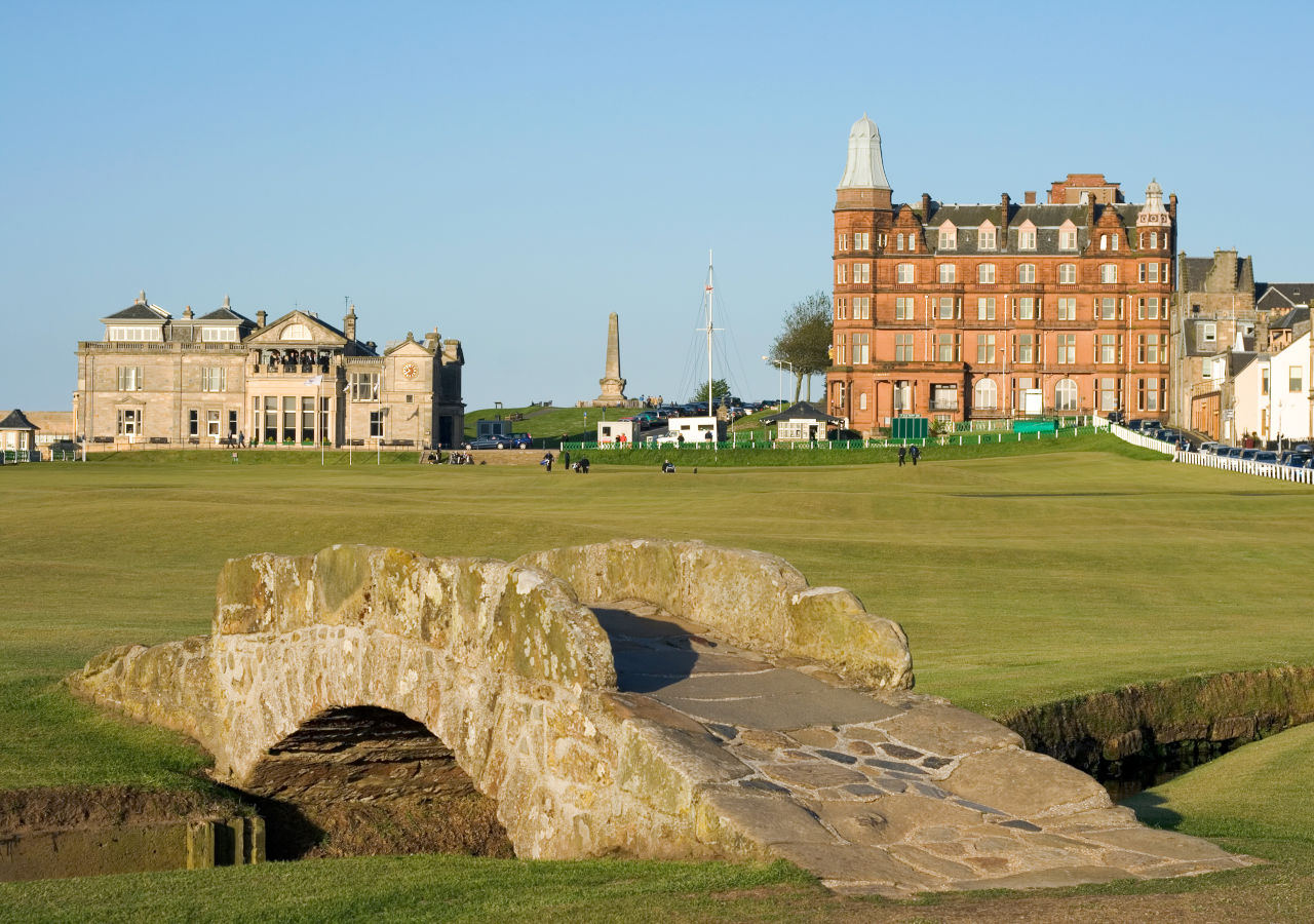 The Swilcan Bridge on the Old Course, St Andrews